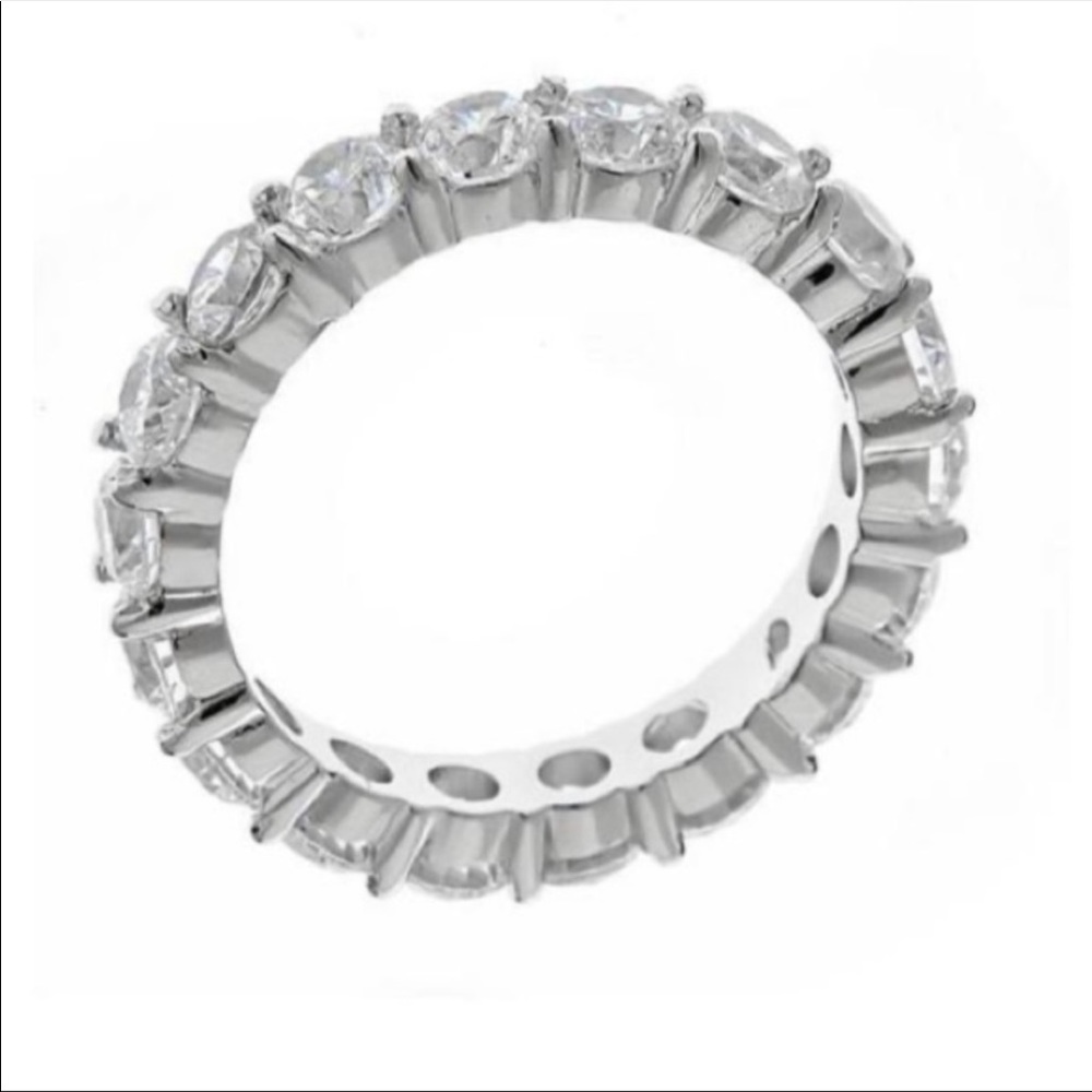 Sterling Forever cubic zirconia eternity ring